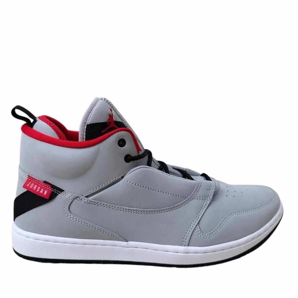 Nike Jordan Fadeaway Mens 11 EUC Wolf Grey/University Red/Black/White AO1329-060